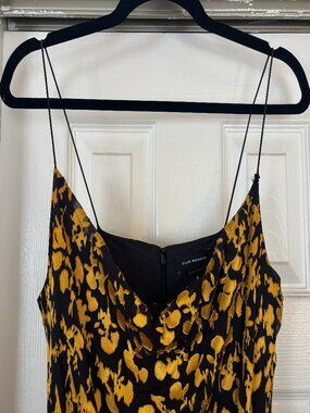 Club Monaco Silk Burnout Slip Midi Dress